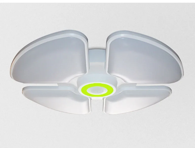 Светодиодный осветительный плафон на потолок с звуковой динамик с Bluetooth, приложение с регулируемой яркостью, потолочное крепление, светильник для воспроизведения музыки, круглый свет