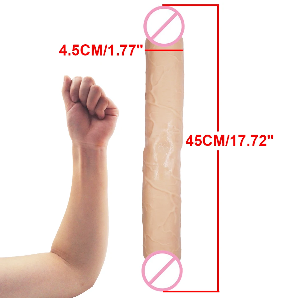 Силиконовый двойной фаллоимитатор camaTech 45 см супер длинный дилдо большой Гибкий