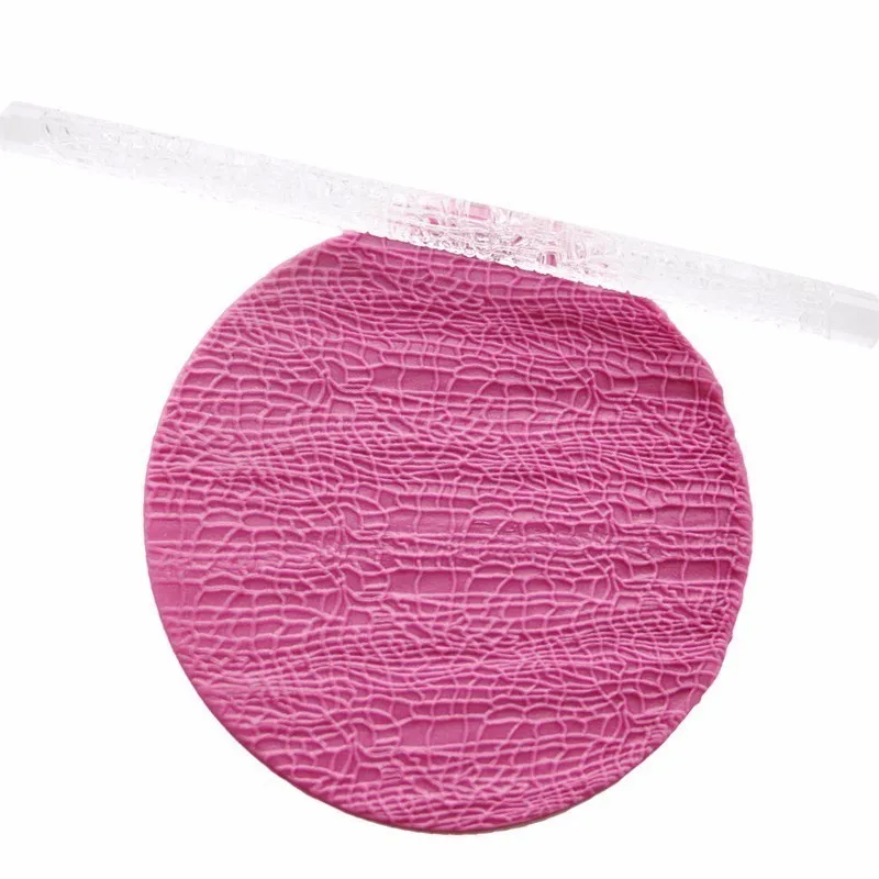 Прозрачный ролик для тиснения помадки Шпилька с эффектом крокодиловой кожи