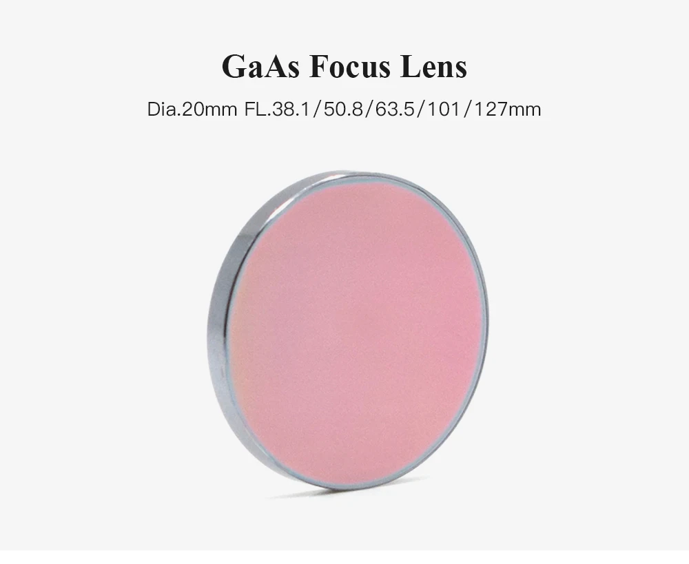 WaveTopSign GaAs Focus Lens Dia. 20 мм FL 38,1 50,8 63,5 101 127 мм 1,5-" Высокое качество для CO2 лазерной гравировки и резки