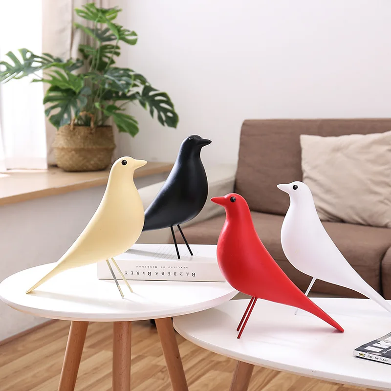 

Europe Resin Bird Figurine Furnishing Decoration Miniature Craft Wedding Gift Peace Dove Statue Home Office Mascot Ornament