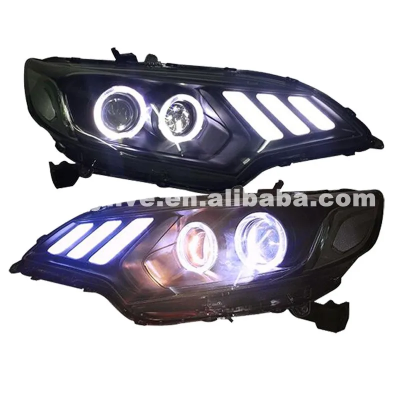 Для HONDA Fit Jazz светодиодный налобный фонарь Angel Eyes 2015 год для Mustang Style JC|eye make up sticker|eye
