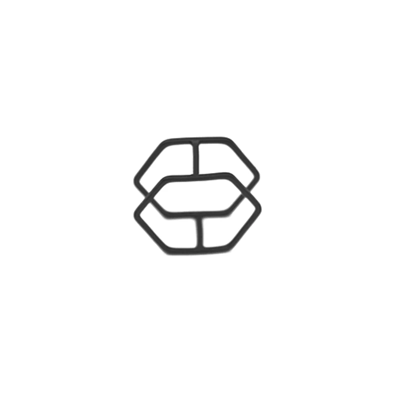 0220 black hexagon Новинка, лаконичный стиль, минималистичный, черный, покрытый медью, выдолбленный, треугольный, квадратный браслет, запонки, массивные браслеты и браслеты, Bijoux - Окраска металла: 0220 black hexagon