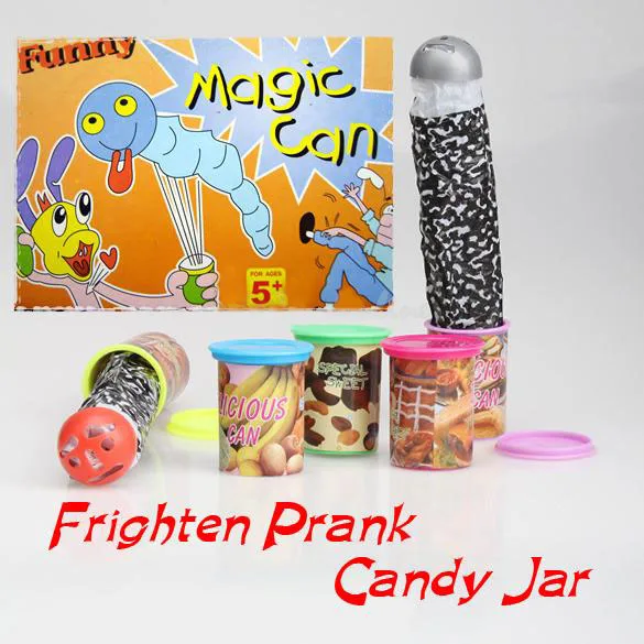 2017 Fanny бесполезная коробка гаджет трюк пугать конфеты баночка выпрыгивать с