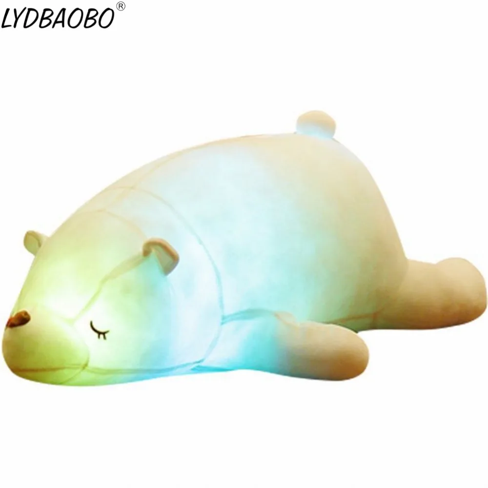 

1pc Luminous Bears Stuffed Pillow Colorful Glowing Infant Appease Soft Animal Plush Doll Led Light Toy Girl Kids Christmas Gifts