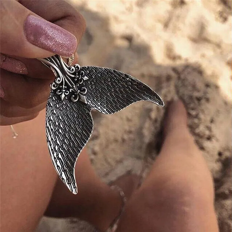 BOAKO Whale Tail Fish Charm Women Necklace Mermaid Love Necklaces Jewelery Kolye Collier collare | Украшения и аксессуары