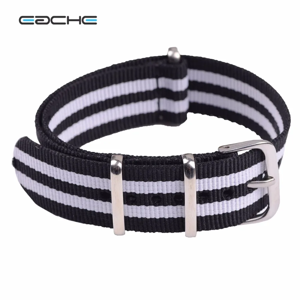 

20mm Special Offer 2pcs Wholesale Nato Fiber Woven Nylon Watch Strap Sport Watch Band Steel Buckle