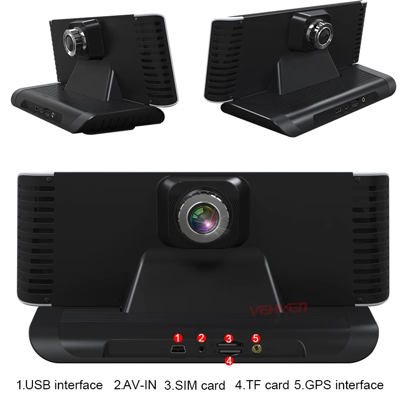 Vehven 4 г ADAS 7.84 &quotВидеорегистраторы для автомобилей Камера GPS dashcam Android 5.1 Registrar 1080 P