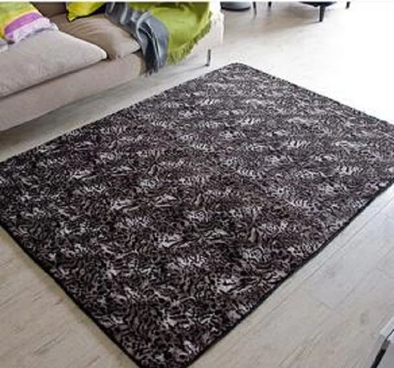 Коврик из воловьей кожи с изображением зебры и цветов нескользящий коврик для