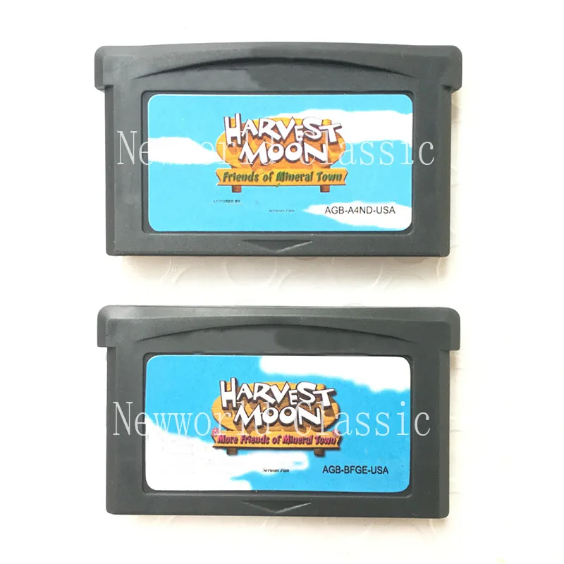 32 битная игровая консоль серии Harvest Moon картридж для видеоигр карта на английском