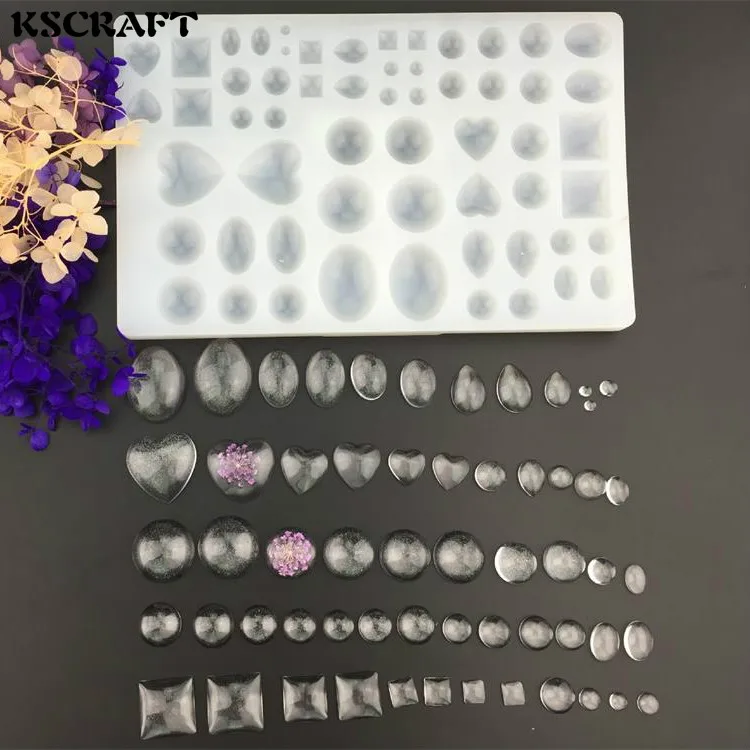 KSCRAFT 1pc Different Shape Designs Cabochon Silicon Mold Resin Pendant Mould DIY Handmade Craft | Дом и сад