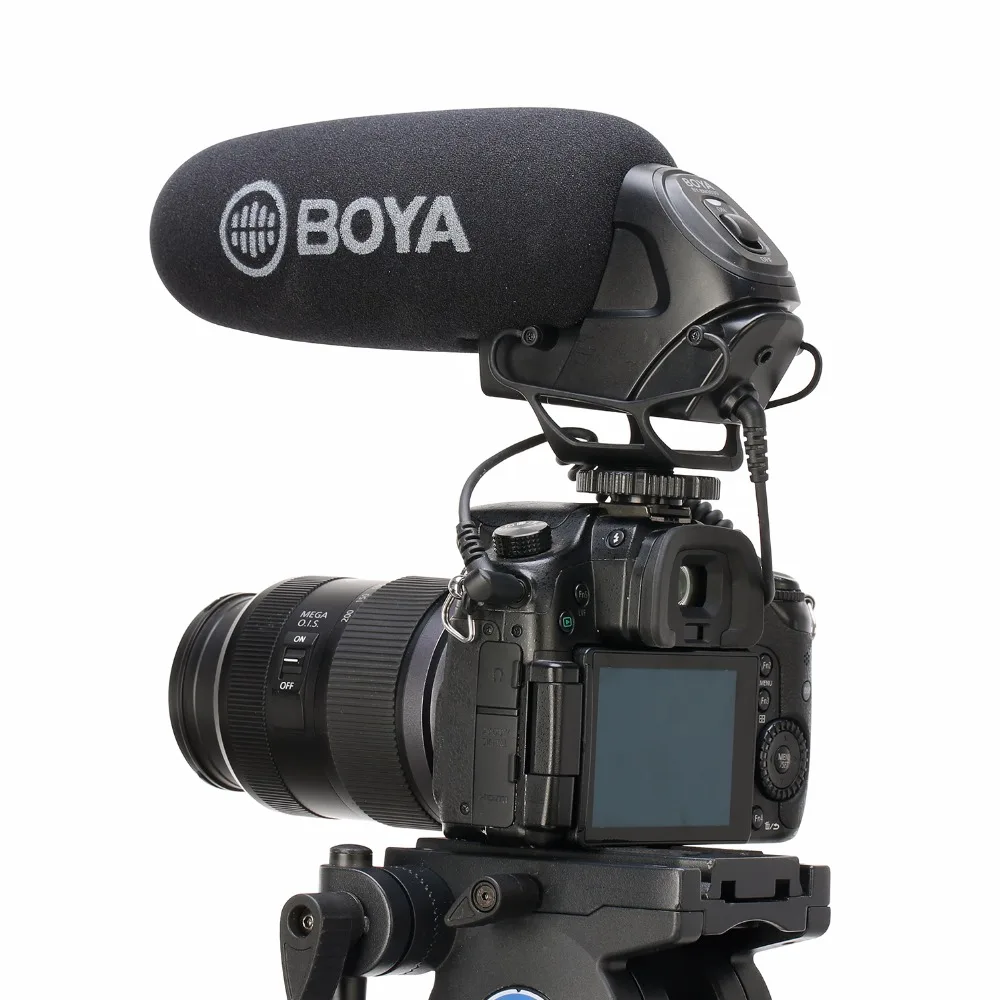 BOYA BY-BM3030 на Камера суперкардиоидный дробовик микрофон с 3 5 мм Вход для