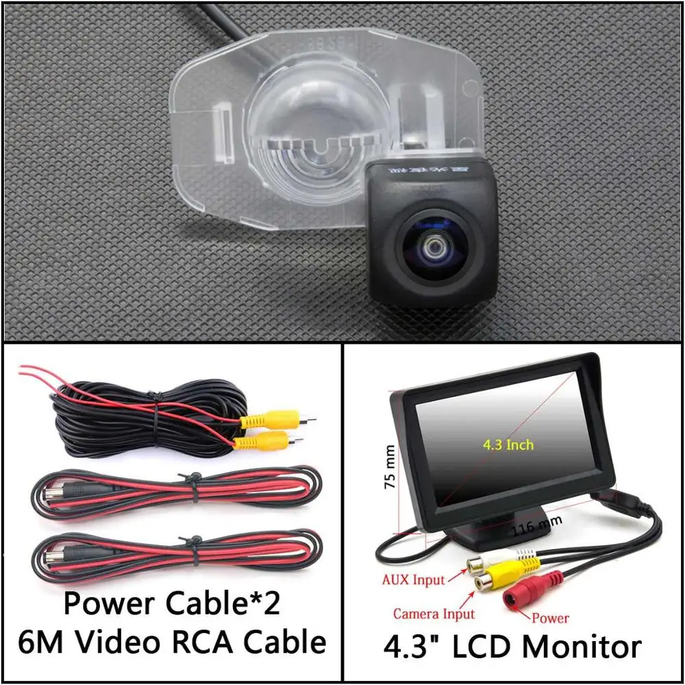 Cam Add 4.3 inch LCD 175 градусов HD резервная камера заднего вида для Toyota Corolla Altis E150 2010~ 2013 Alphard/Vellfire MK2 ANH20 2008~ Автомобиль - Название цвета: Cam Add 4.3 inch LCD
