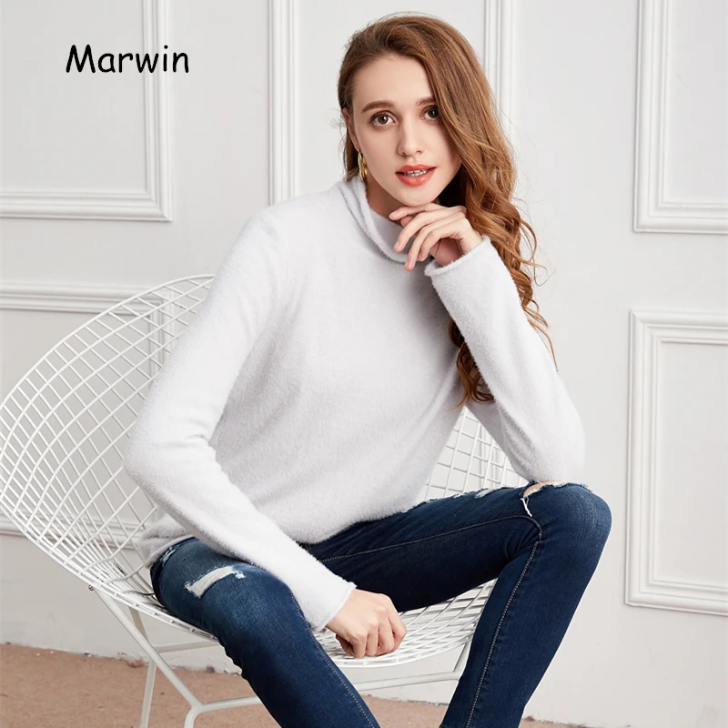 Marwin 2018 Long sleeve slim fit sexy pullover women Autumn winter casual jumper female o neck stripe Sweaters | Женская одежда