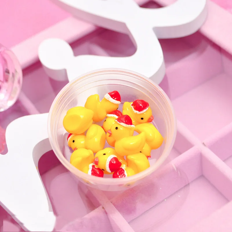 Christmas duck Симпатичные 10 шт./кор. Slime DIY Аксессуары игрушка смолы Осьминог утка китов пушистые очистить поставки слаймов игрушка в подарок для детей и взрослых - Цвет: Christmas duck
