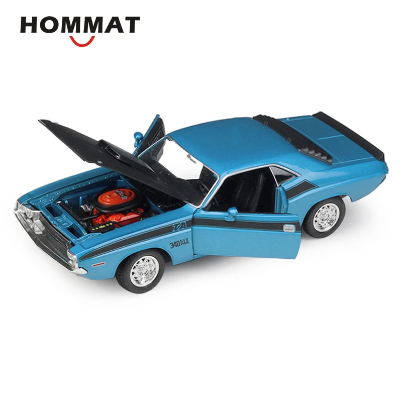 HOMMAT Simulation Welly 1:24 Scale 1970 Dodge Challenger T \ A Модель из мускулистого сплава Игрушечная