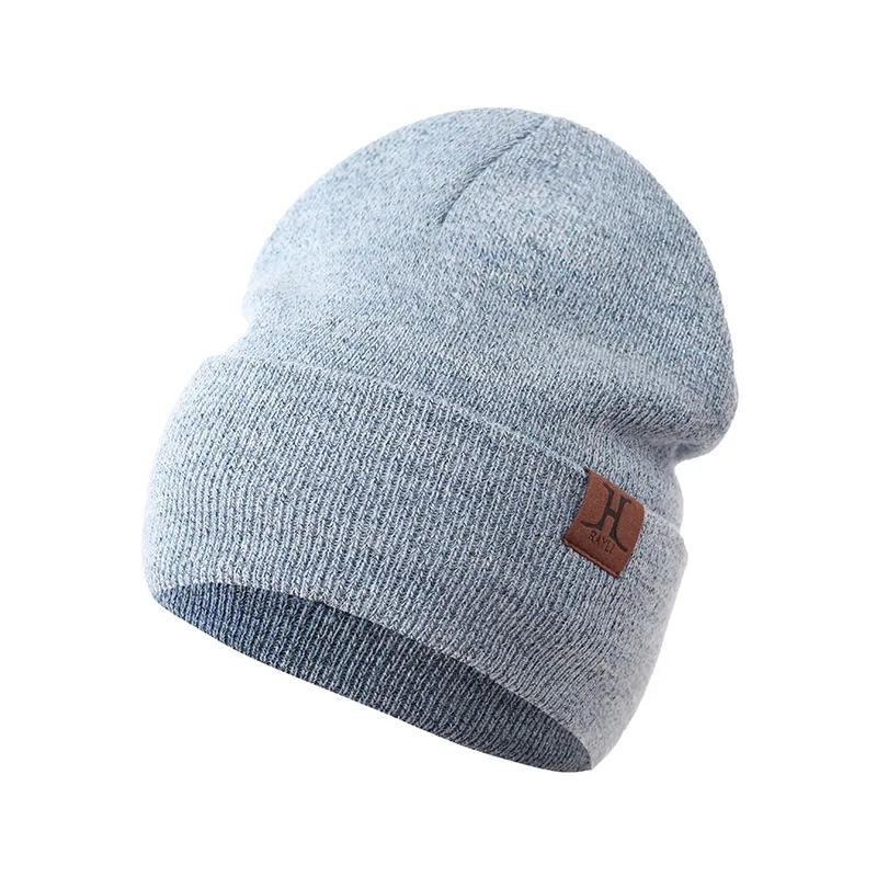 Женская шапка Beain тёплые вязаные шапки шерсть зима осень Skullies Beanie hat Женские однотонные черные женские уличные шапки