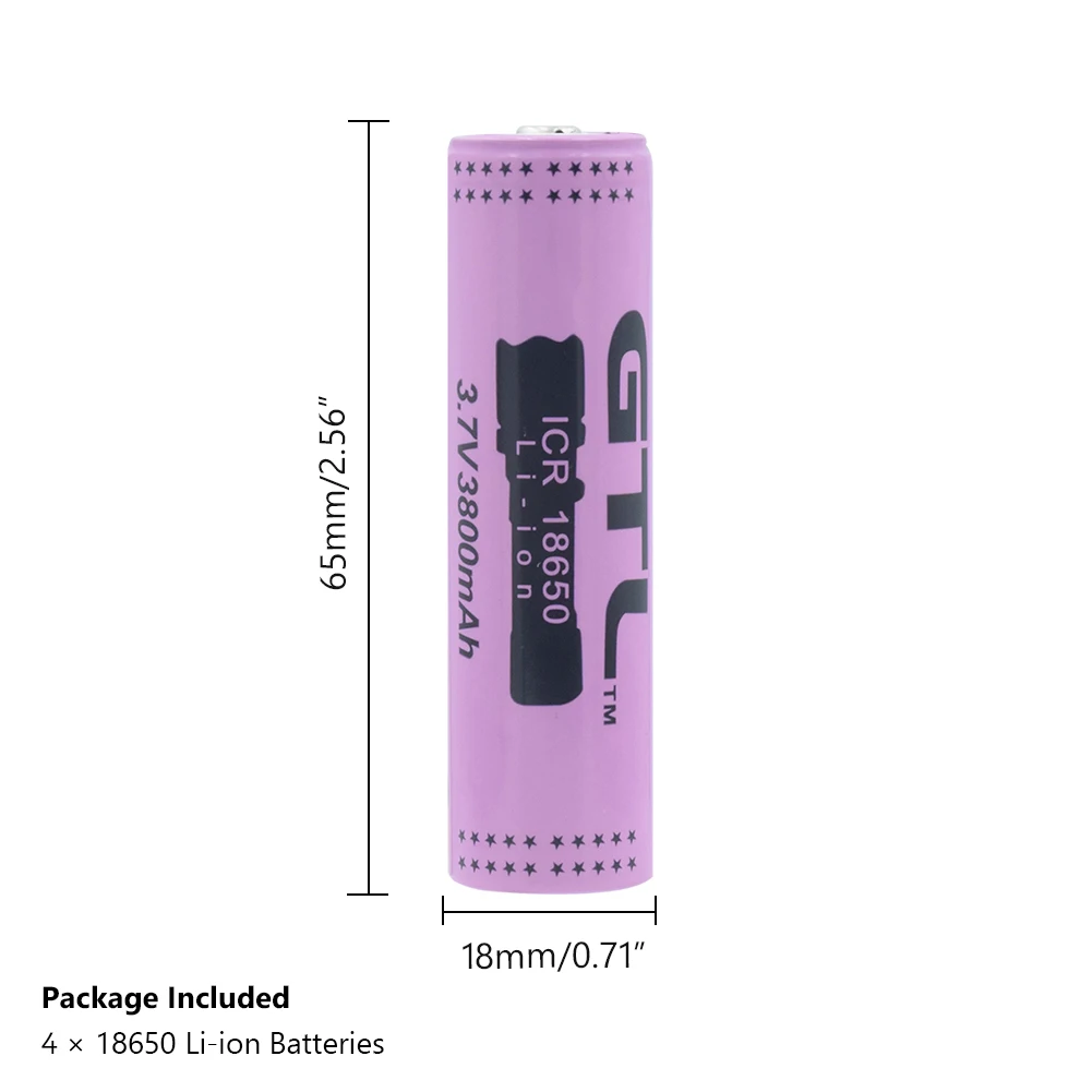 1/2/4 шт 3,7 V 3800mAh 18650 Литий Батарея сотовый Перезаряжаемые ICR 18650 литий-ионных батарей, Длительное Действие, Мощность для фонарь светодиодный светильник