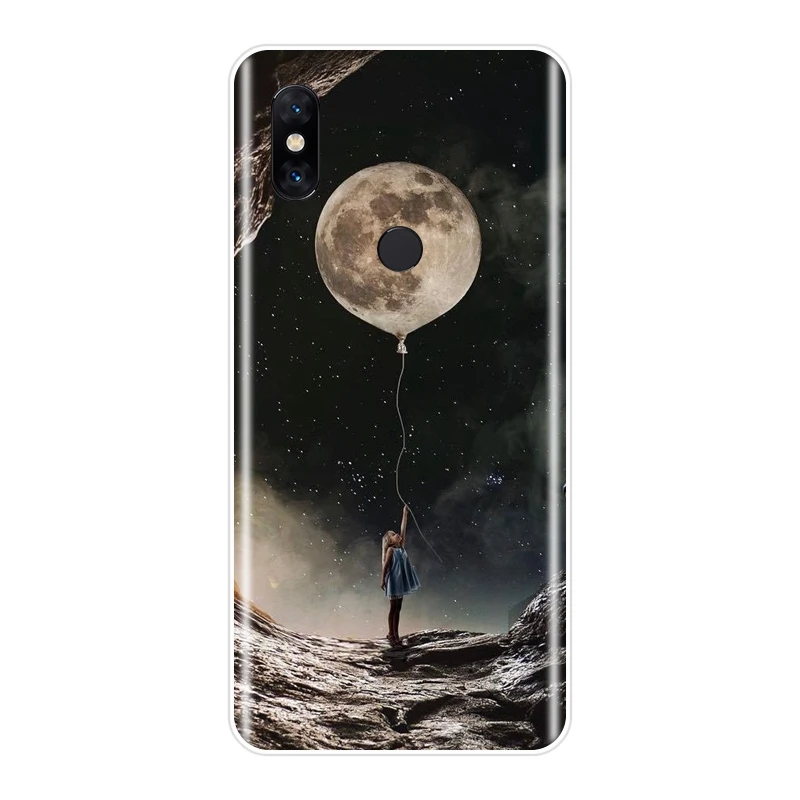 Задняя крышка для Xiaomi Mi Max 1 2 3 Звезда Луна Космос астронавт смешной силиконовый