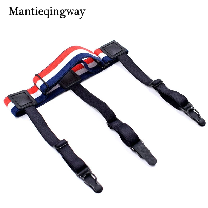 Мужская рубашка Mantieqingway красная эластичная нейлоновая Регулируемая подвязка на