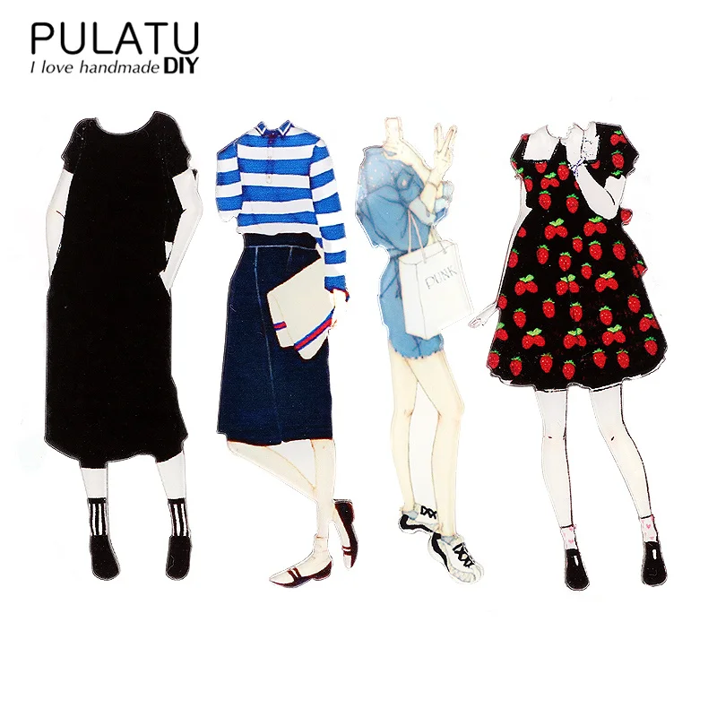 PULATU Акриловые Модные броши для одежды с героями мультфильмов молодых девушек