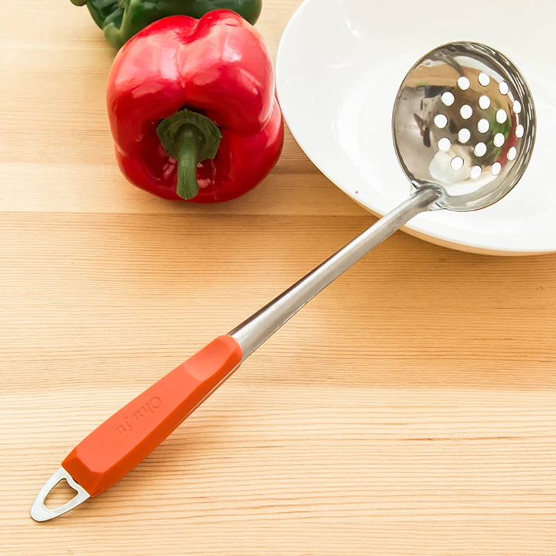 Функция Нержавеющей Стали Половник Ложка С Жаропрочной Ручкой Скиммер Сито