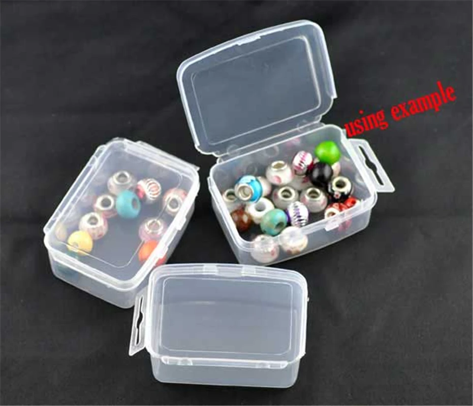DoreenBeads 6 прозрачных бусин дисплей контейнер для хранения 73x55x29 мм(B09155), иу