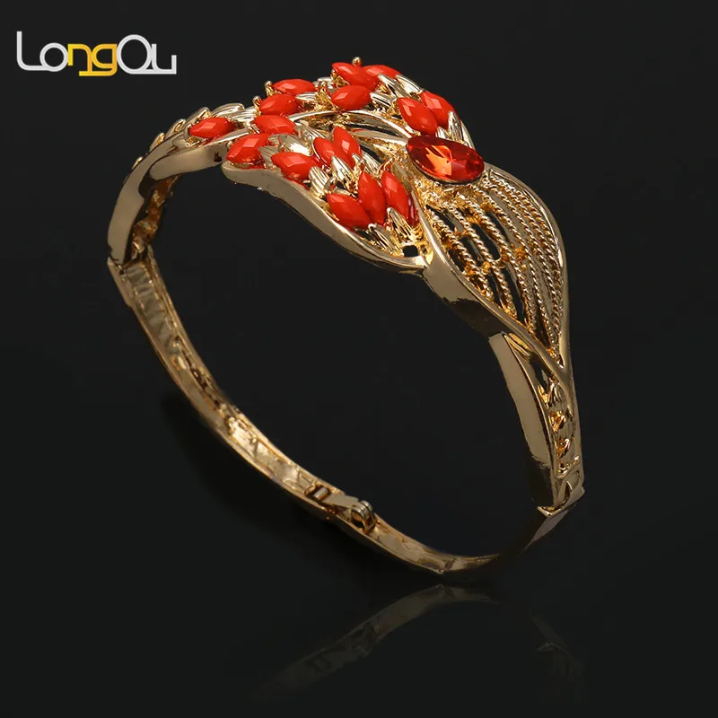 Hot Sales Nigerian Wedding African Beads Jewelry Sets Dubai Gold-color Costume Romantic Long Design | Украшения и аксессуары