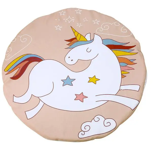 unicorn Коврик для ползания в скандинавском стиле с милой лисой, единорогом, КАКТУСОМ, декоративным одеялом для детской комнаты, коврик для игр, коврик для ползания, детский игровой коврик 90 см - Цвет: unicorn