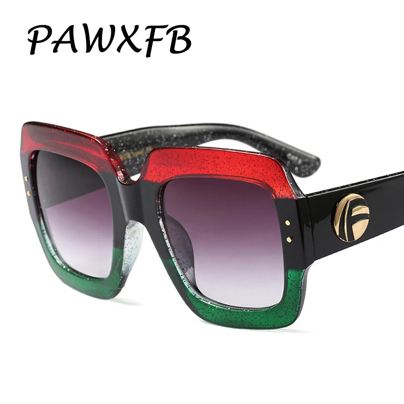 PAWXFB 2018 Новые итальянские брендовые дизайнерские Квадратные Солнцезащитные очки
