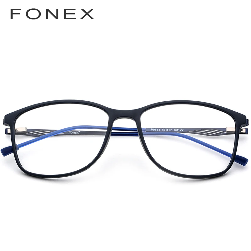 FONEX TR90 сплав Оптическое стекло es для мужчин полный квадратный близорукость по рецепту стекло для глаз es рамка корейские Безвинтовые очки 9854