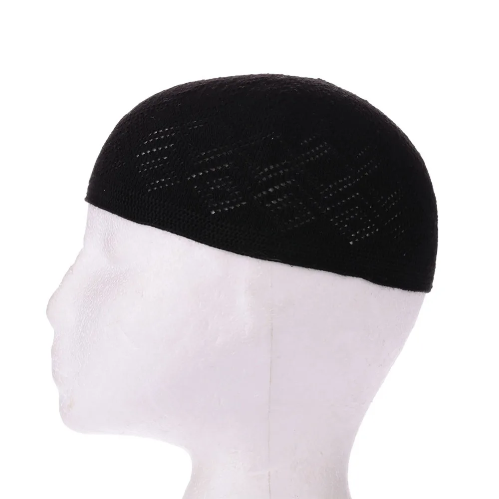 black Gorro шапочка Турецкая мусульманская исламская шапка куфи Taqiya Takke Peci Череп шапочка для молитвы - Цвет: black