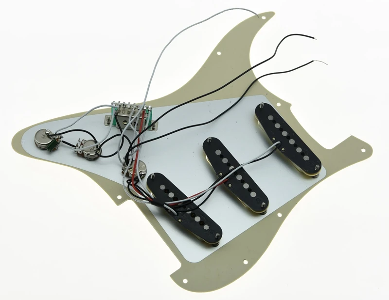KAISH загруженный Предварительно проводной ST Pickguard с пикапом Alnico Состаренный белый