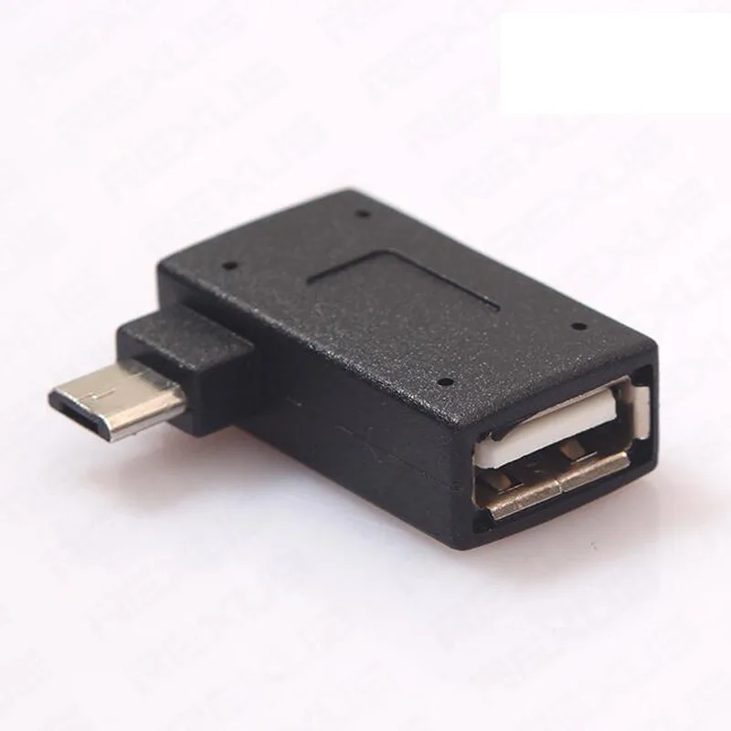 Бесплатная доставка угловой левосторонний правосторонний разъем Micro USB OTG