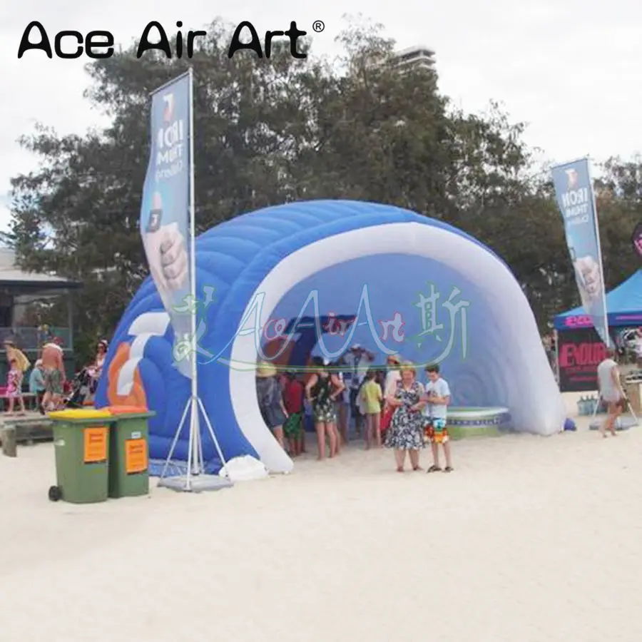

Giant royal blue half dome inflatable luna tent,event shelter