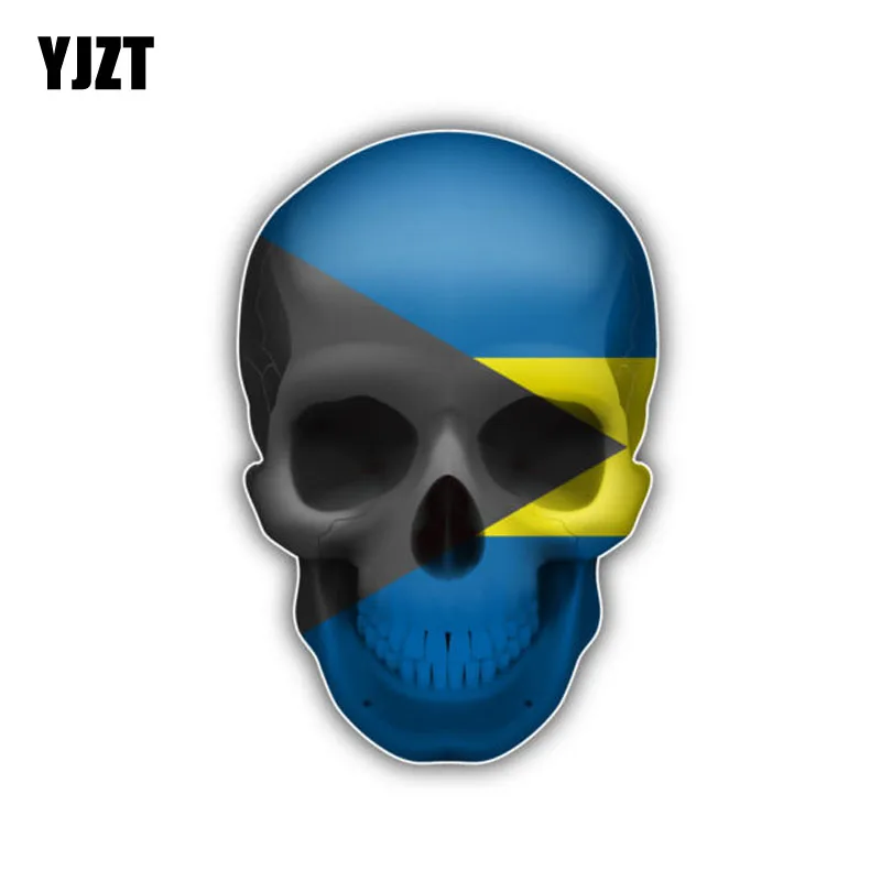 

Светоотражающий флаг YJZT 6 см * 9,1 см, наклейка на Багамские Острова с изображением черепа и окон, фотосессия 6-0410