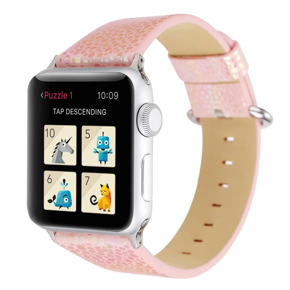 Кожаный ремешок с принтом змеиной кожи для apple watch series 4 3 2 сменный Apple iwatch 44/42/40/38 |
