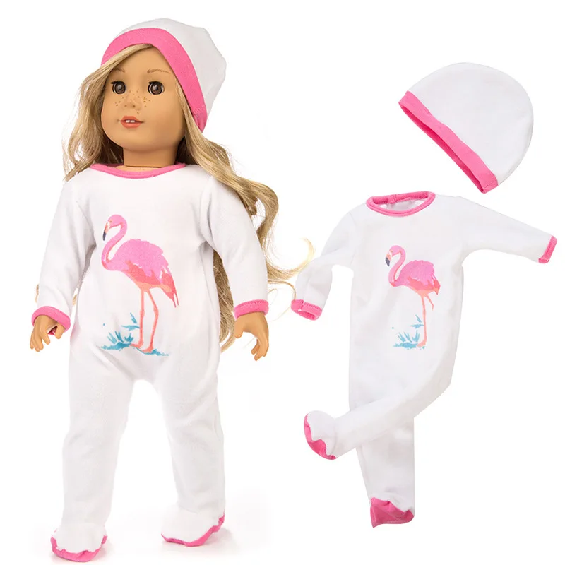 Toy Gift Doll Clothes accessories cute Flamingo set Fit 18 Inch American Doll&amp43cm baby doll Christmas gift | Игрушки и хобби