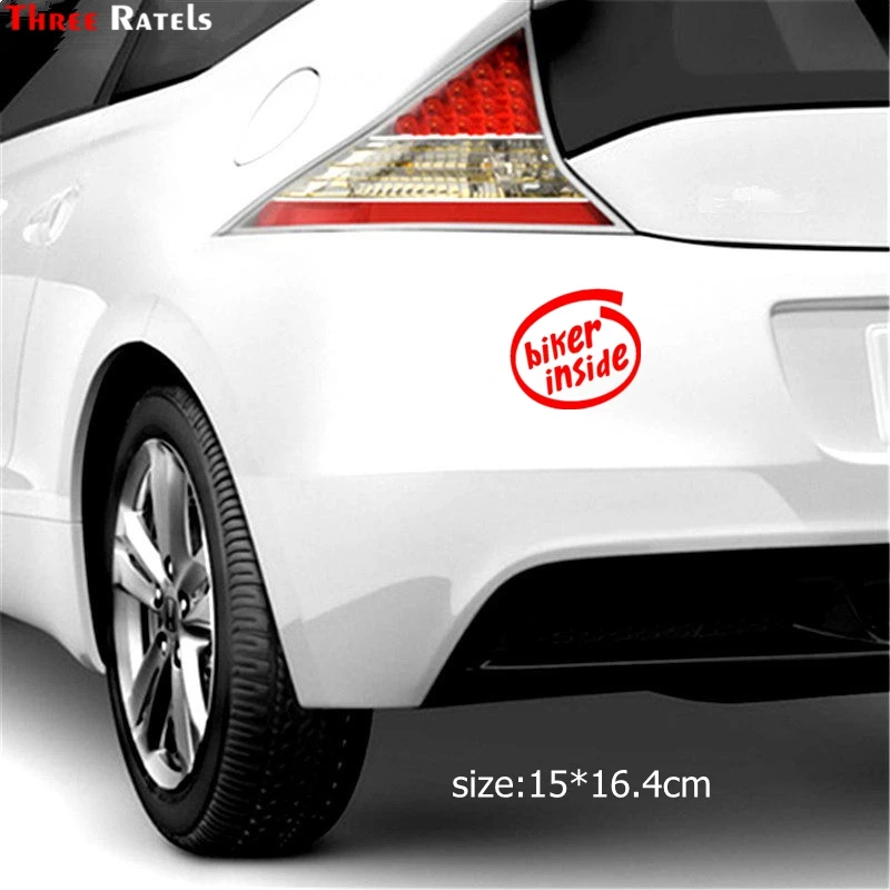 Three Ratels TZ 1451#15*16.4см байкер внутри наклейки на авто машину автонаклейка