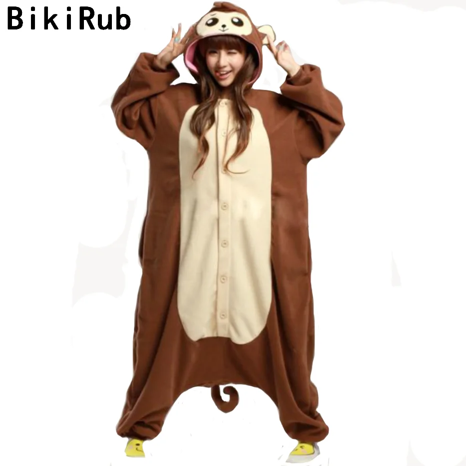 BIKIRUB Мультфильм Бабуин Животных Пижамы Мужская Симпатичные Зима Pajama Наборы