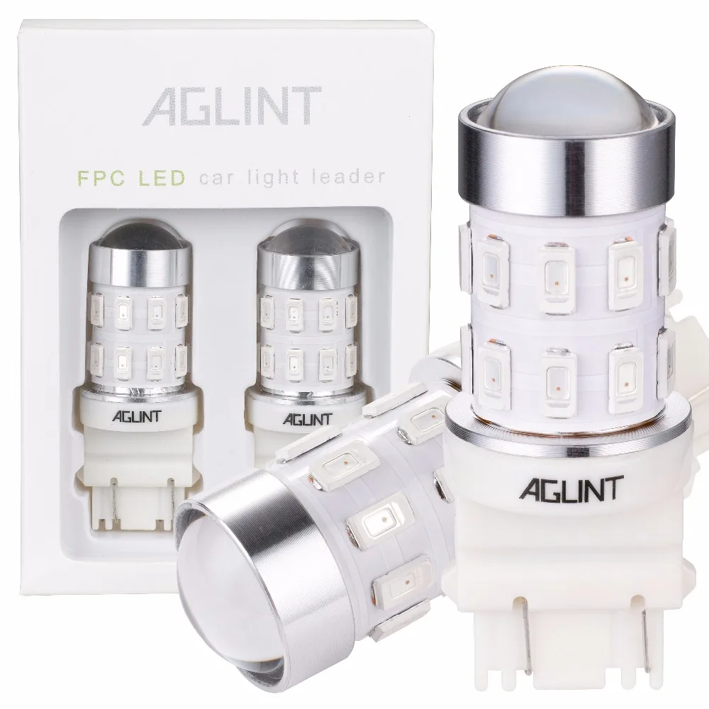 AGLINT 2 шт. Авто Запчасти для авто T25 3157 светодиодный лампы P27/5W 5730 SMD 24 s свет
