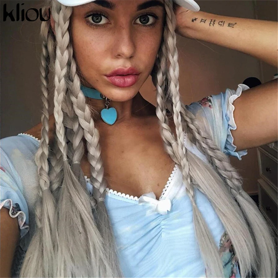 kliou женский летний эластичный тонкий топ с рюшами футболка с коротким рукавом с принтом ангела с V-образным декольте