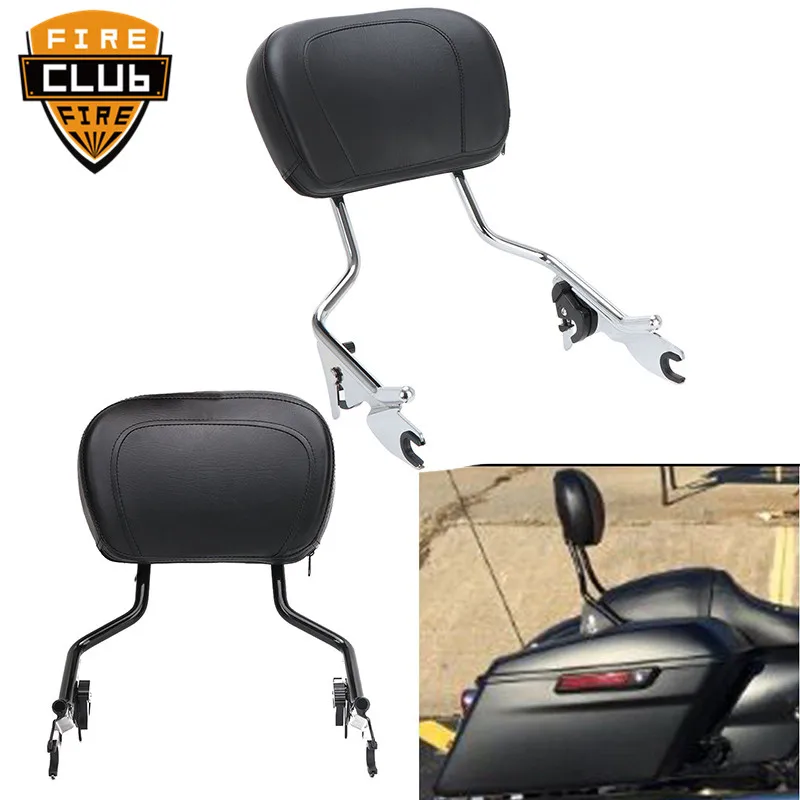 Для Harley Touring Road King Street Glide FLHR FLHX FLHT FLTR 2009- мотоцикл съемный Сисси Бар пассажирская спинка W/Pad