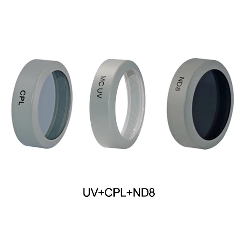 UV CPL ND8 Фильтр для объектива для DJI Phantom 4 Pro V2.0 продвинутого Drone Камера UV CPL ND4 ND8 ND16 набор УФ-фильтров с нейтральной плотностью круговой из алюминиево-магниевого сплава комплекты фильтров - Цвет: UV CPL ND8