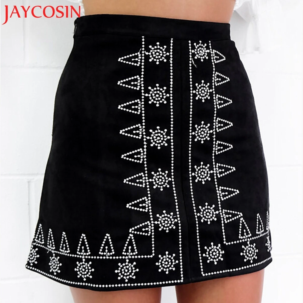 JAYCOSIN осень женская модная сексуальная Женская мини юбка замшевые тканевые юбки
