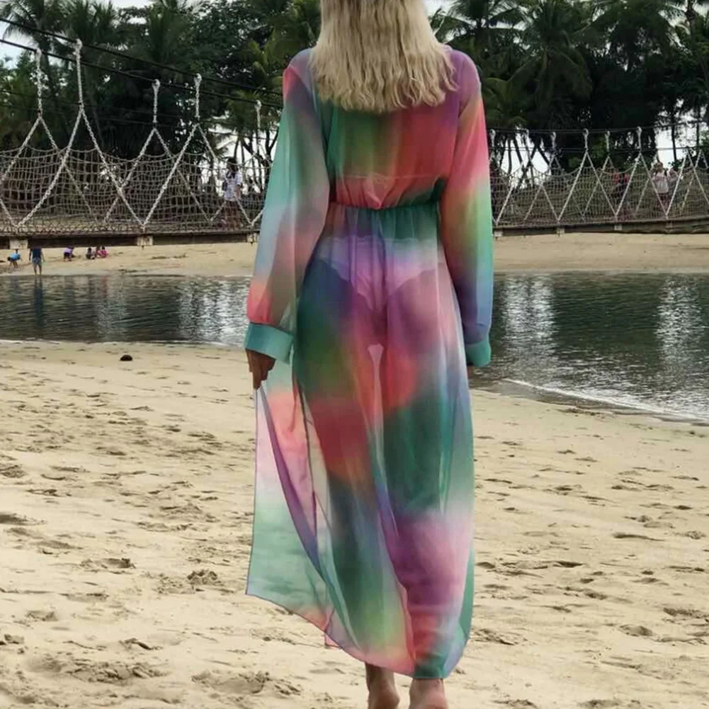 2020 Женская летняя обувь Bikini Cover Up купальник пляжное платье Макси женское с