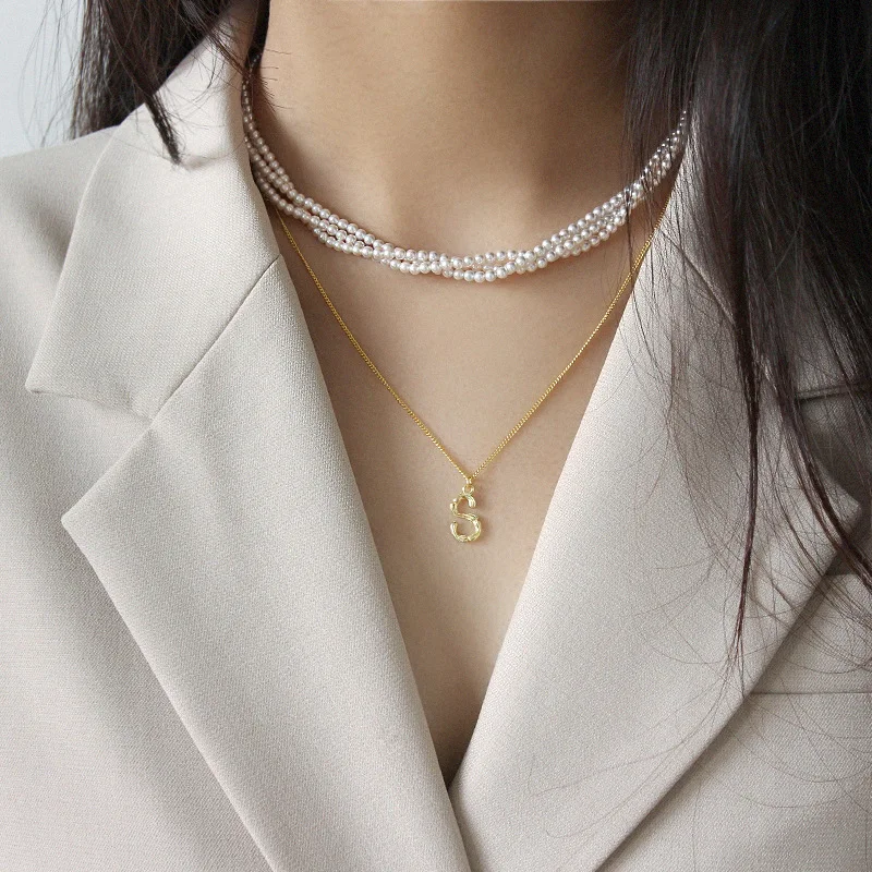 Женское длинное ожерелье YPAY из серебра 100% пробы с позолоченной подвеской в виде
