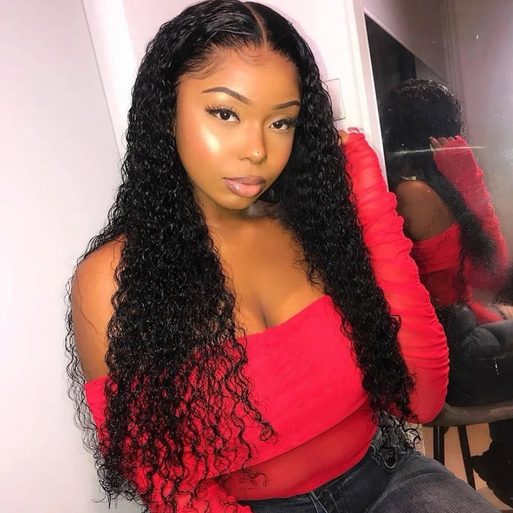 SimBeauty Brazilian Remy Hair 4*4 Silk Top Wig Lace Front Human Hair Wigs Preplucked Curly Human Hair Wig Full Lace Wigs FullEnd
