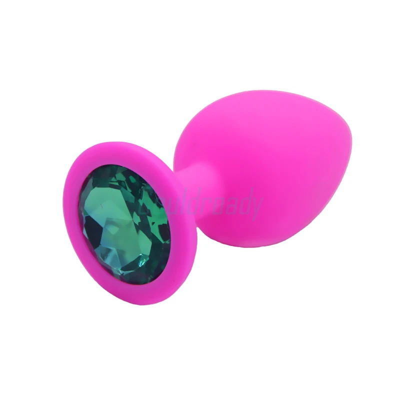 Силиконовая Анальная пробка анальная унисекс покрытая бижутерией для секса