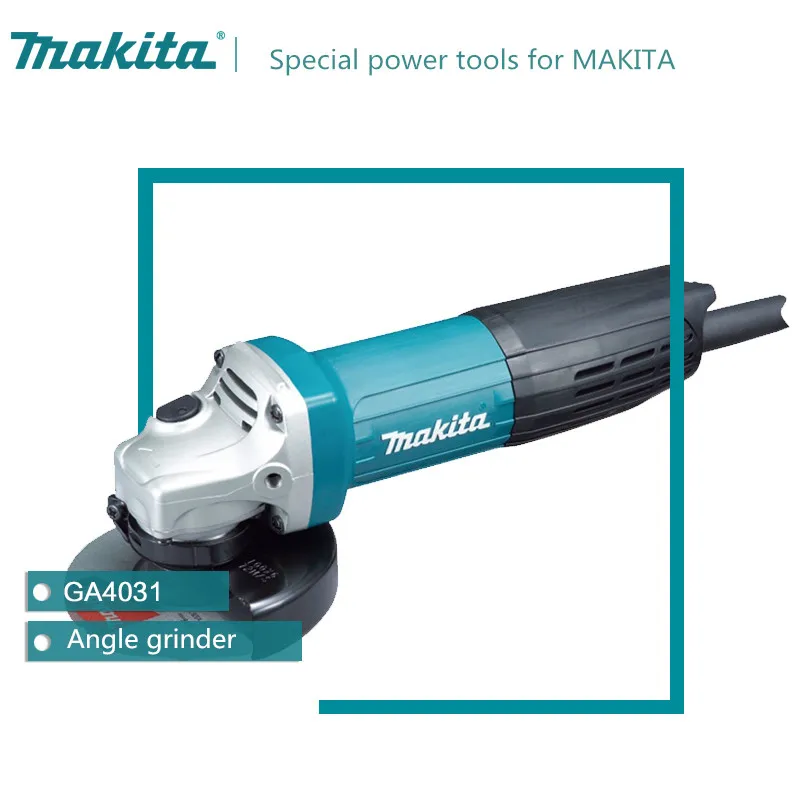 MAKITA 100 мм мелкая ручка шлифовальный станок GA4031 задний переключатель угловая шлифовальная машина